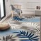 World Rug Gallery Palm Frond Indoor/Outdoor Area Rug 5'x7' Blue Area Rug 5550BLUE5X7 - alternate 4